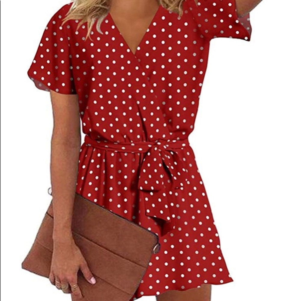 NWOT Amazon polka-dot romper